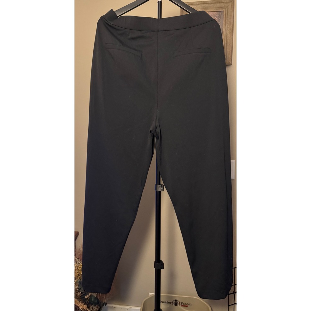 Halara High Waisted Pleated Tapered Dress Pants Black Petite XL 1117245 - Picture 4 of 6
